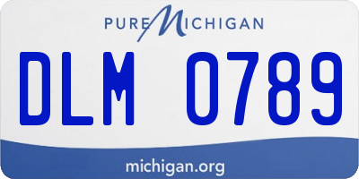 MI license plate DLM0789