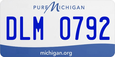 MI license plate DLM0792