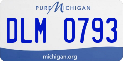 MI license plate DLM0793