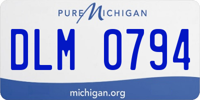 MI license plate DLM0794