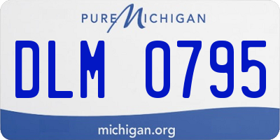 MI license plate DLM0795