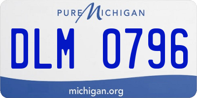 MI license plate DLM0796