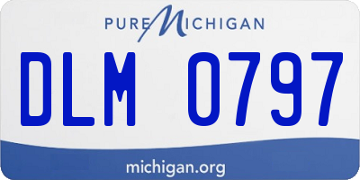 MI license plate DLM0797