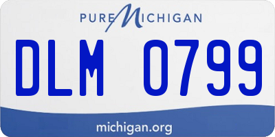 MI license plate DLM0799