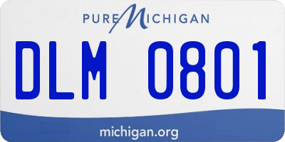 MI license plate DLM0801