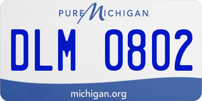 MI license plate DLM0802
