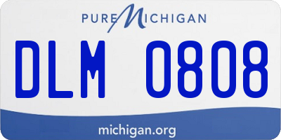 MI license plate DLM0808