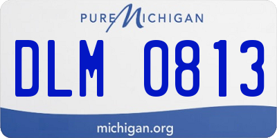 MI license plate DLM0813