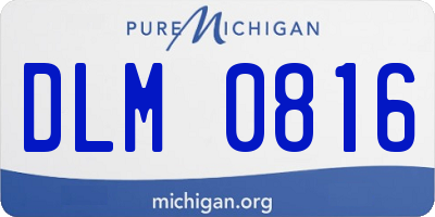 MI license plate DLM0816