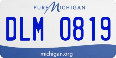 MI license plate DLM0819