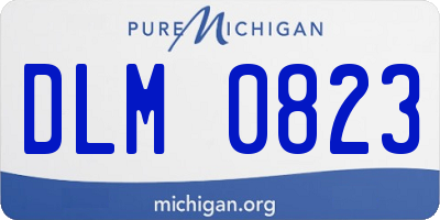 MI license plate DLM0823