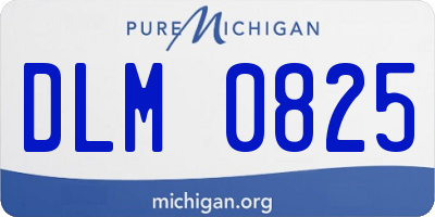 MI license plate DLM0825