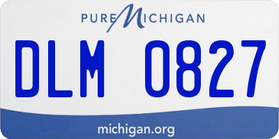 MI license plate DLM0827