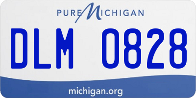 MI license plate DLM0828