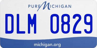 MI license plate DLM0829