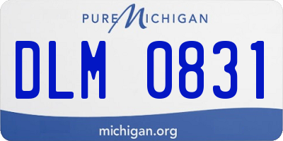 MI license plate DLM0831