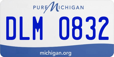MI license plate DLM0832