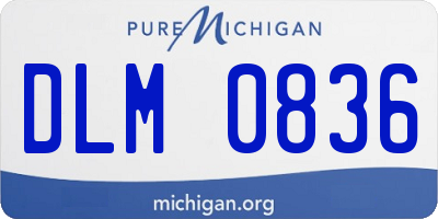 MI license plate DLM0836