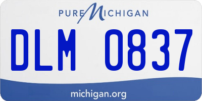 MI license plate DLM0837