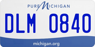 MI license plate DLM0840