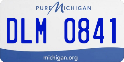 MI license plate DLM0841