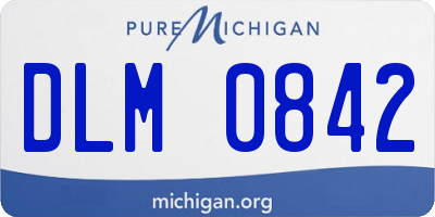 MI license plate DLM0842