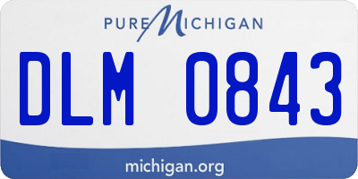 MI license plate DLM0843