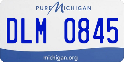 MI license plate DLM0845