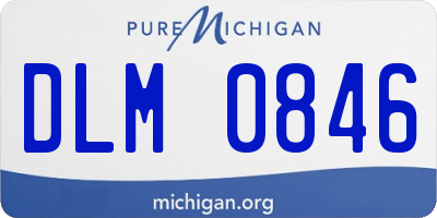 MI license plate DLM0846