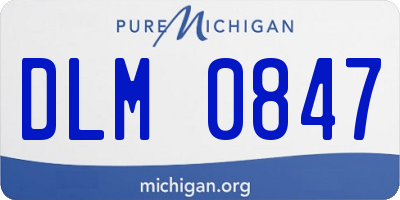 MI license plate DLM0847