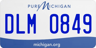 MI license plate DLM0849
