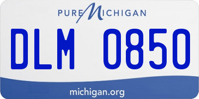MI license plate DLM0850