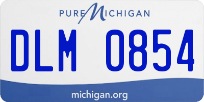 MI license plate DLM0854
