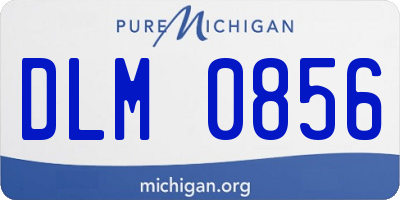 MI license plate DLM0856