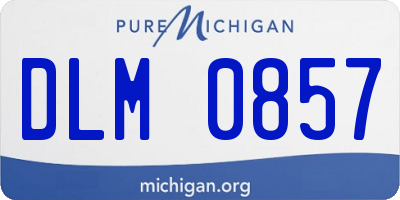 MI license plate DLM0857