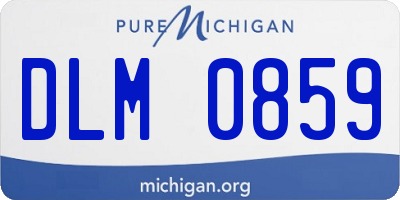 MI license plate DLM0859