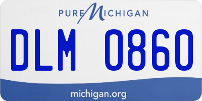 MI license plate DLM0860
