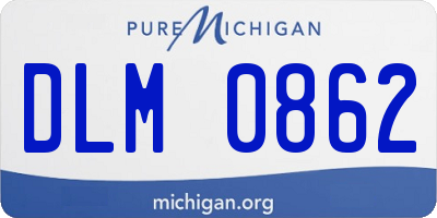 MI license plate DLM0862