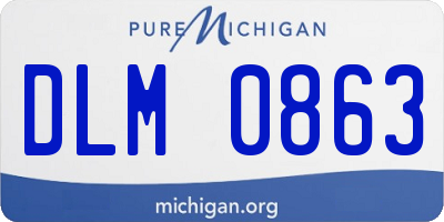 MI license plate DLM0863