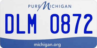 MI license plate DLM0872