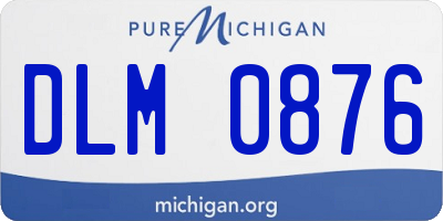 MI license plate DLM0876
