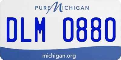MI license plate DLM0880