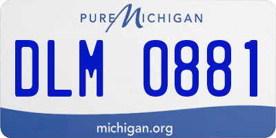 MI license plate DLM0881