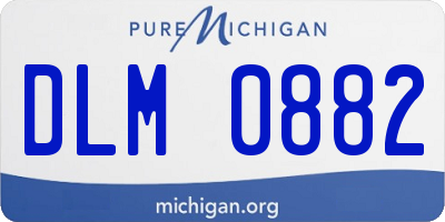 MI license plate DLM0882