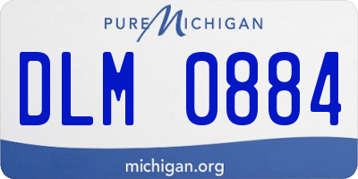 MI license plate DLM0884