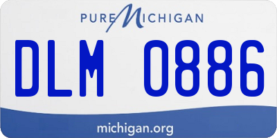 MI license plate DLM0886