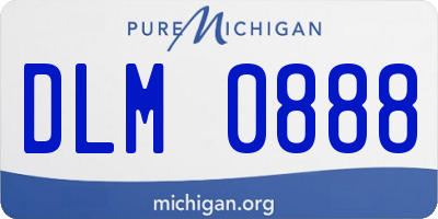 MI license plate DLM0888