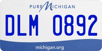 MI license plate DLM0892