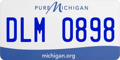 MI license plate DLM0898