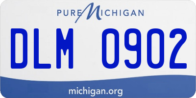 MI license plate DLM0902